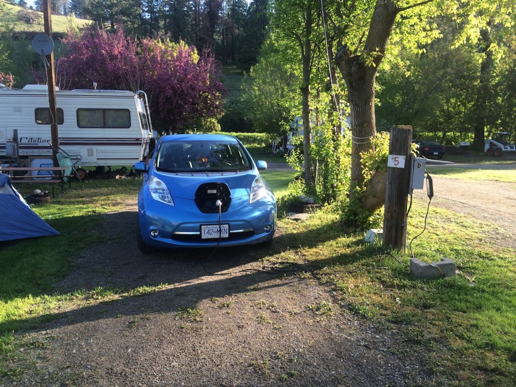 camping charging Kootenay EV Family