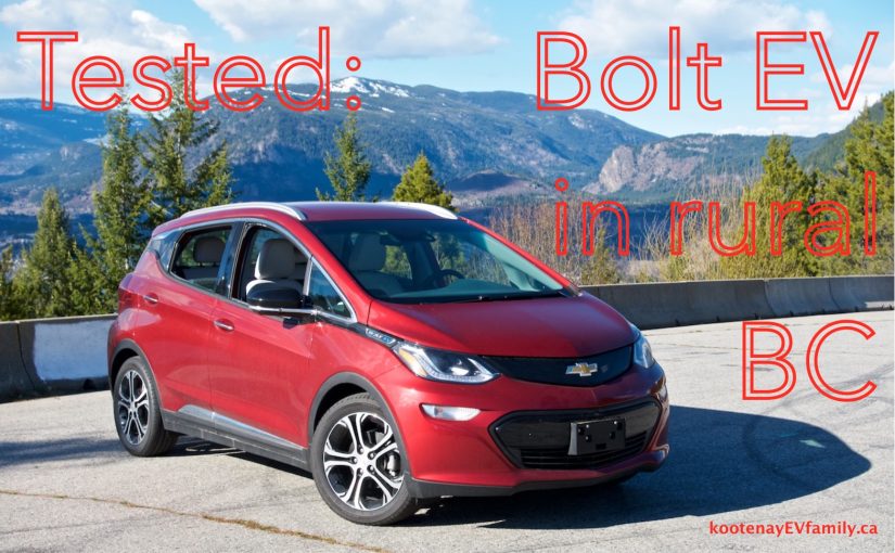 Chevy Bolt EV:  a review from rural BC